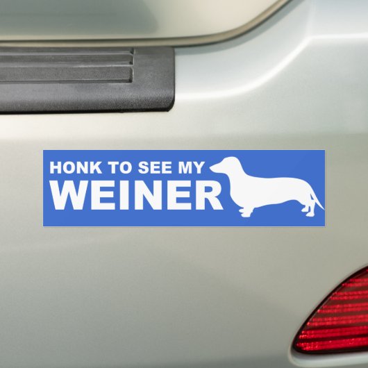 Grappig Weiner Dog (Dachshund) Quote Bumpersticker (Op auto)