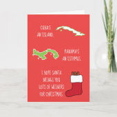 Grappig Weiner gedicht Kerstmis Kaart (Voorkant)