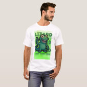 Grappig Weirdcore Lizard Lizard Meme T-shirt (Voorkant volledig)