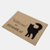 Grappig Welkom bij Cat Rustic Deurmat (Schuin)