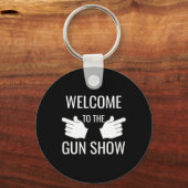 Grappig welkom bij de Pistool Show Bodybuilding Sleutelhanger (Voorkant)