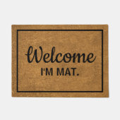 Grappig Welkom Ik ben Mat Faux Koor (Voorkant)