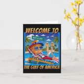 Grappig welkom in de Golf van Amerika 9 februari B Kaart (Gele Bloem)