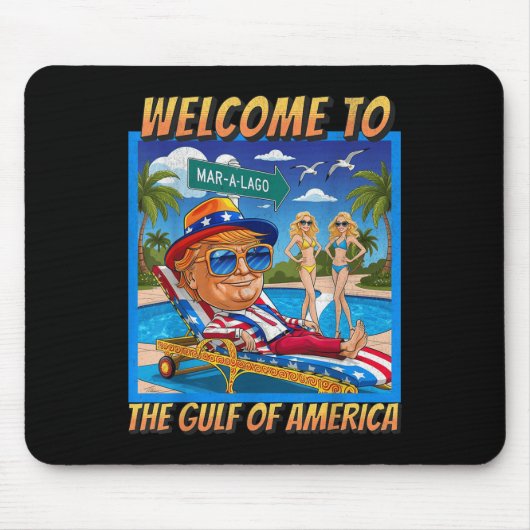 Grappig welkom in de Golf van Amerika 9 februari B Muismat (Voorkant)