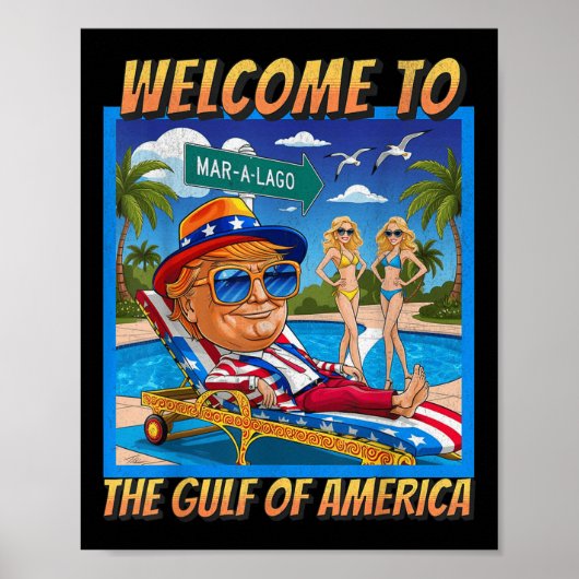 Grappig welkom in de Golf van Amerika 9 februari B Poster (Voorkant)