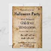 Grappig  welkom kinderen Halloween feest Kaart (Voorkant)