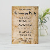 Grappig  welkom kinderen Halloween feest Kaart (Staand voorkant)