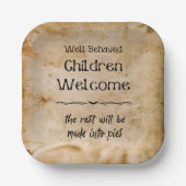 Grappig welkom kinderen Halloween feest Papieren Bordje (Voorkant)