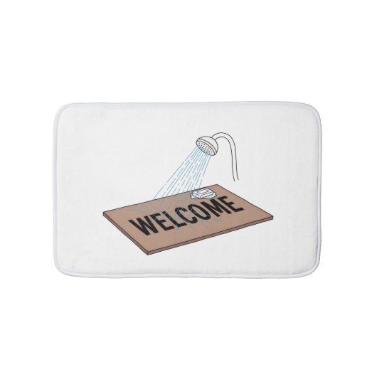 Grappig Welkom Mat Cartoon - Douche Clean Mat Rug (Voorkant)