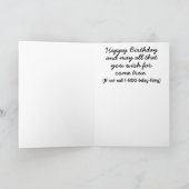 Grappig Wenskaart Happy Birthday Fairy Kaart (Binnen)