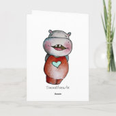 Grappig Wenskaart Hippo Kaart (Achterkant)