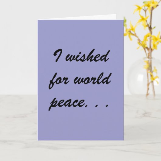 grappig wenskaart kaart (Gele Bloem)