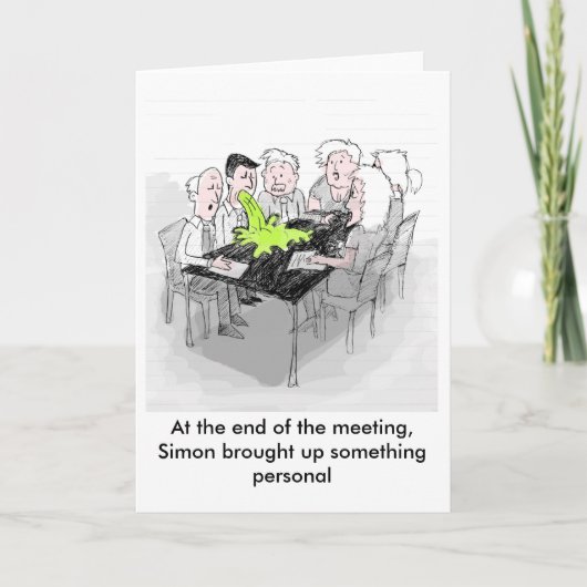 Grappig wenskaart - Simon brengt iets ter sprake Kaart (Voorkant)