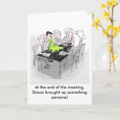 Grappig wenskaart - Simon brengt iets ter sprake Kaart (Gele Bloem)