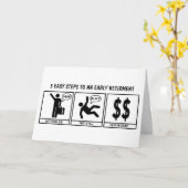 Grappig Wenskaart voor vervroegd pensioen Kaart (Gele Bloem)