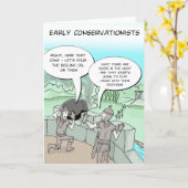 Grappig Wenskaart: vroege natuurbeschermers Kaart (Gele Bloem)