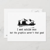 Grappig Went-extern, ooit grafisch computergaming Briefkaart (Voorkant / Achterkant)