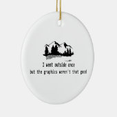 Grappig Went-extern, ooit grafisch computergaming Keramisch Ornament (Rechts)