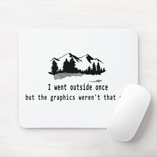 Grappig Went-extern, ooit grafisch computergaming Muismat (Met muis)