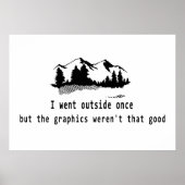 Grappig Went-extern, ooit grafisch computergaming Poster (Voorkant)