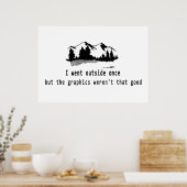 Grappig Went-extern, ooit grafisch computergaming Poster (Keuken)