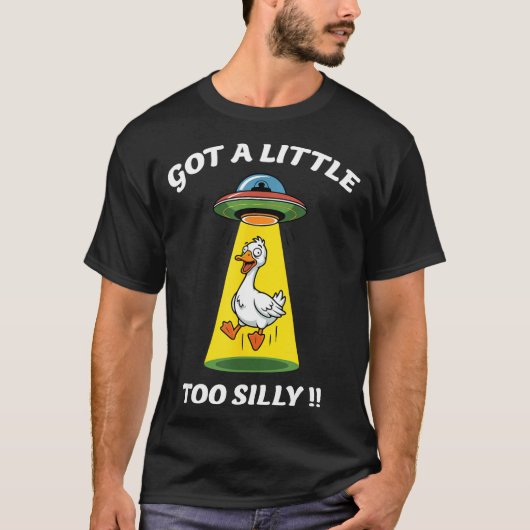 Grappig werd een beetje te gek ganzen ontvoerd doo t-shirt (Voorkant)