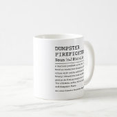 Grappig, Werk Definitie Aangepaste Vuilcontainer B Koffiemok (Voorkant rechts)