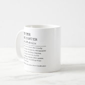 Grappig, Werk Definitie Aangepaste Vuilcontainer B Koffiemok (Voorkant links)