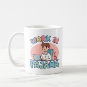 Grappig Werk Giftful Pajama Life – Gezellige Humor Koffiemok