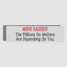 Grappig werk Harder Welzijn Bumpersticker