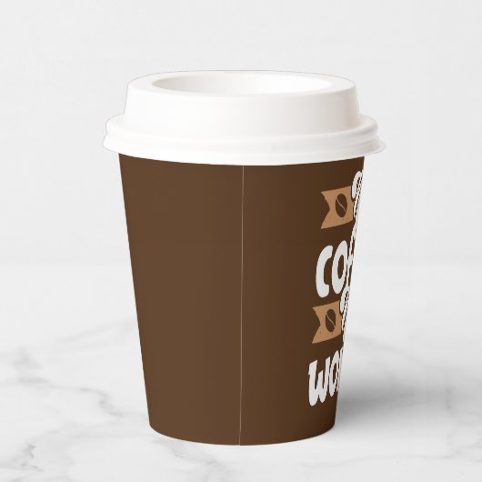 grappig werk koffiebar papieren bekers (Rechts)