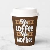 grappig werk koffiebar papieren bekers (Voorkant)