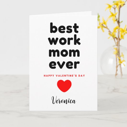Grappig werk mama Valentijnsdag Kaart (Gele Bloem)