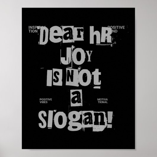 Grappig Werk T-shirt Beste Hr, Vreugde Is Geen Slo Poster (Voorkant)