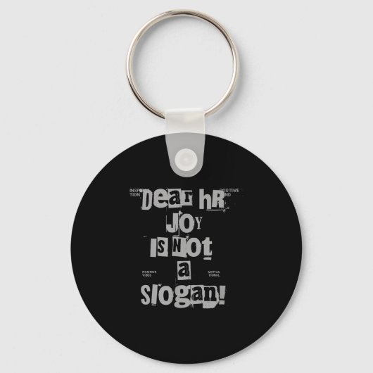 Grappig Werk T-shirt Beste Hr, Vreugde Is Geen Slo Sleutelhanger (Voorkant)