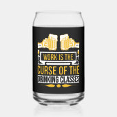 Grappig werk vloek bier drinkers blikvorm glas (Voorkant)