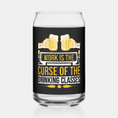 Grappig werk vloek bier drinkers blikvorm glas (Achterkant)