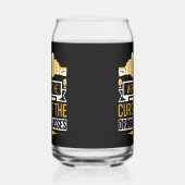 Grappig werk vloek bier drinkers blikvorm glas (Links)