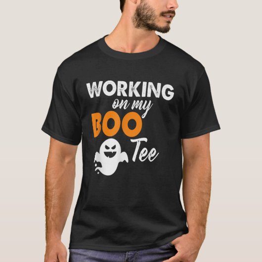 Grappig werken aan mijn Bootee Halloween Booty Glu T-shirt (Voorkant)