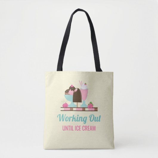 Grappig werken tot Ice Cream Tote Bag (Voorkant)