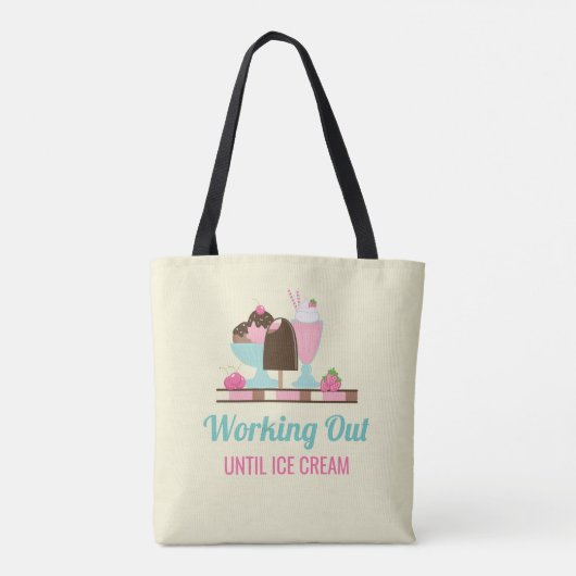Grappig werken tot Ice Cream Tote Bag (Achterkant)