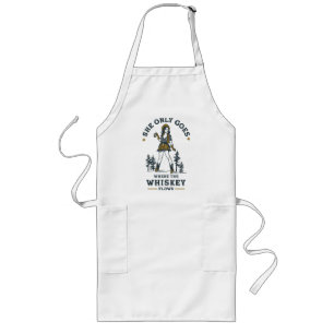 Grappig Western Cowgirl Whiskey Lover Lang Schort