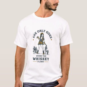 Grappig  Western Cowgirl Whiskey Lover T-shirt