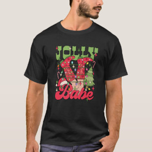 Grappig Western Kerstmis Licht Jolly Babe Cowboy B T-shirt
