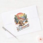 Grappig Westers Pensioenfeestje Vierkante Sticker (Envelop)