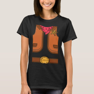 Grappig Westers Sheriff Halloween Cowboy Vest Eenv T-shirt