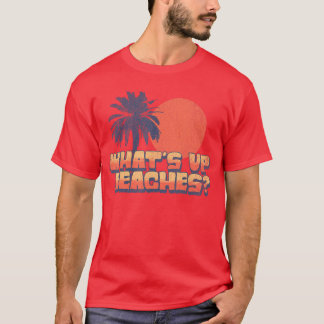 Grappig Whats Up Stranden Retro Sunset Palm Tree S T-shirt