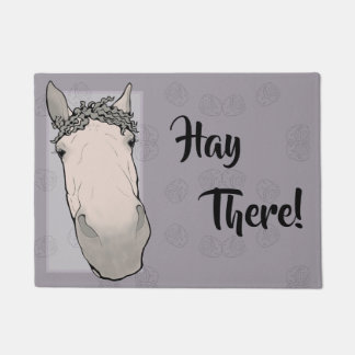 Grappig Whimsical Nieuwsgierig Paard Liefhebber Ca Deurmat