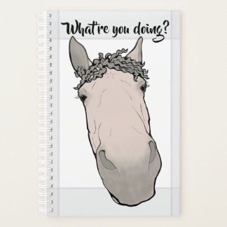 Grappig Whimsical Nieuwsgierig Paard Liefhebber Ca Planner
