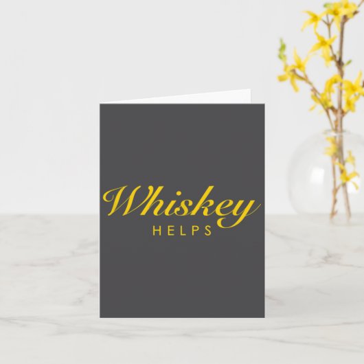 Grappig Whiskey Cadeau Voor Whiskey En Single Malt Kaart (Gele Bloem)